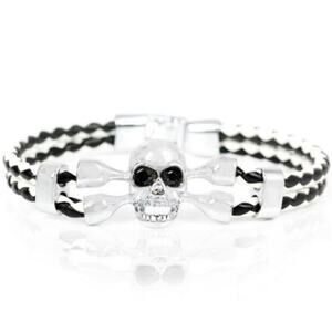 Skeleton PU Leather Bracelet Cuff